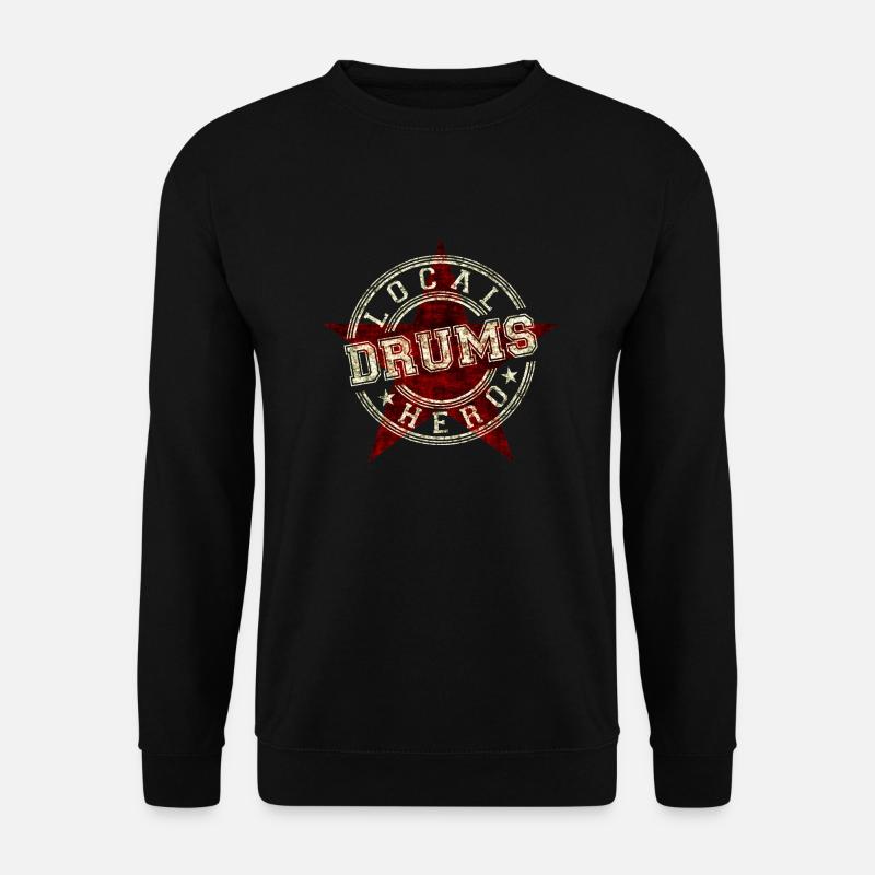 Local Hero Drums Musiker - Unisex Pullover - Schwarz