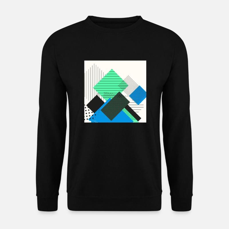 Abstract rectangles pastel - Unisex Sweatshirt - black