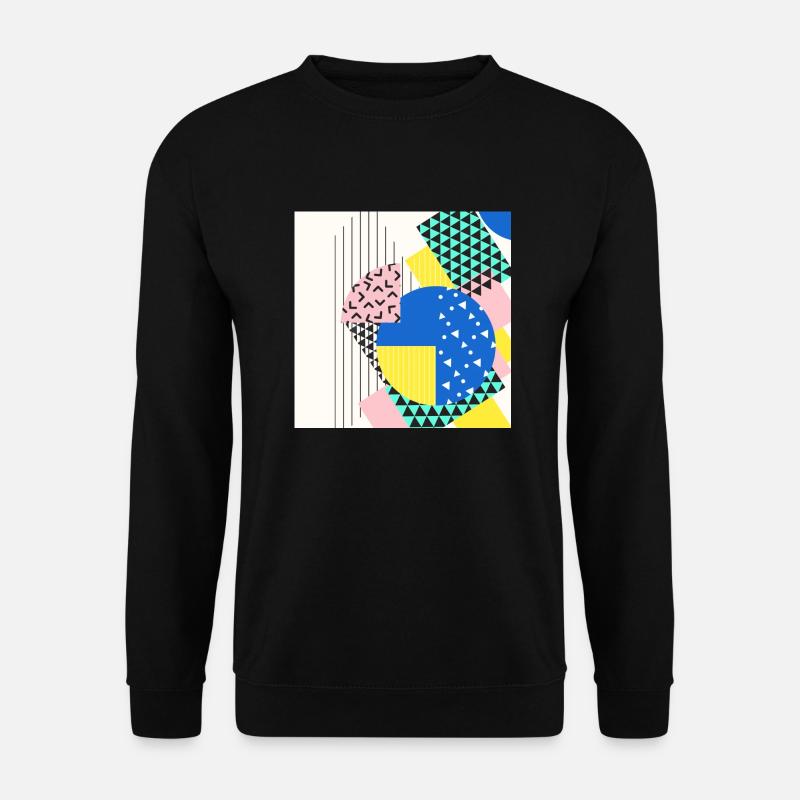 Retro Vintage Formen Abstrakt - Unisex Pullover - Schwarz