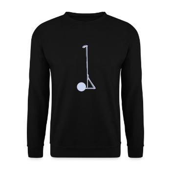 Yoga Strichmänchen Sālamba Sarvāṅgāsana Geschenk - Unisex Pullover - Schwarz - Vorne - Alina (178cm) & Michal (187cm)