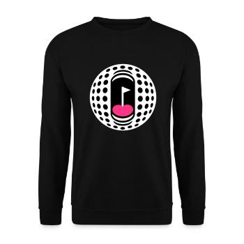 Golf ball addict - Unisex Sweatshirt - black - Front - Alina (178cm) & Michal (187cm)