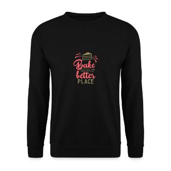 Cadeau de cuisson drôle dire gâteau - Sweat-shirt Unisexe - noir - Devant - Alina (178cm) & Michal (187cm)