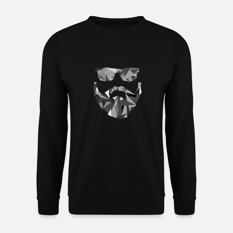 Bart Gesicht - Unisex Pullover - Schwarz