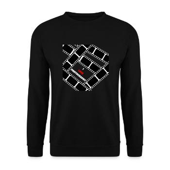 I love photography - Sweat-shirt Unisexe - noir - Devant - Alina (178cm) & Michal (187cm)