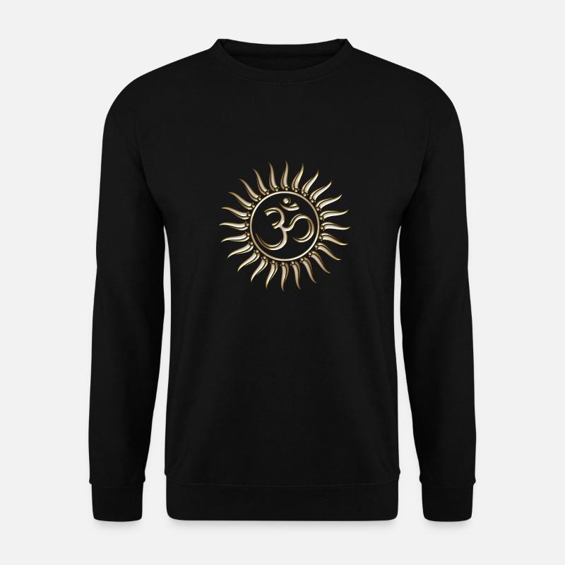 Om Sonne, Buddhismus, Yoga, Spiritell, Meditation - Unisex Pullover - Schwarz
