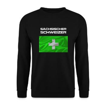 sächsischer schweizer 2 - Unisex Pullover - Schwarz - Vorne - Alina (178cm) & Michal (187cm)