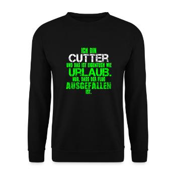Editors cut profession film saying funny - Unisex Sweatshirt - black - Front - Alina (178cm) & Michal (187cm)