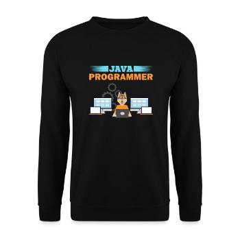 Java Programmer - Unisex Pullover - Schwarz - Vorne - Alina (178cm) & Michal (187cm)