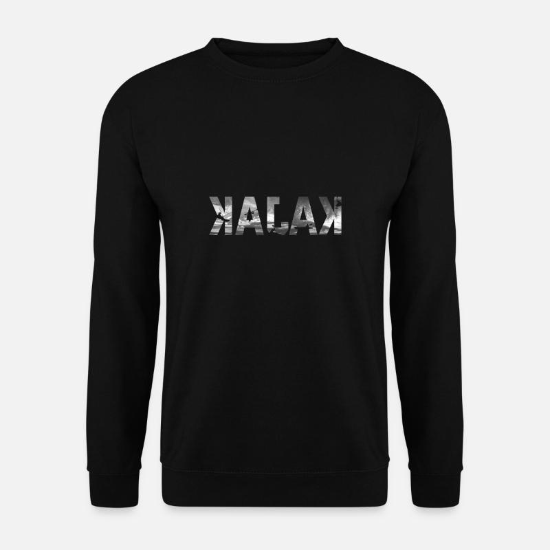 Kajak reverse mirrored - Unisex Pullover - Schwarz