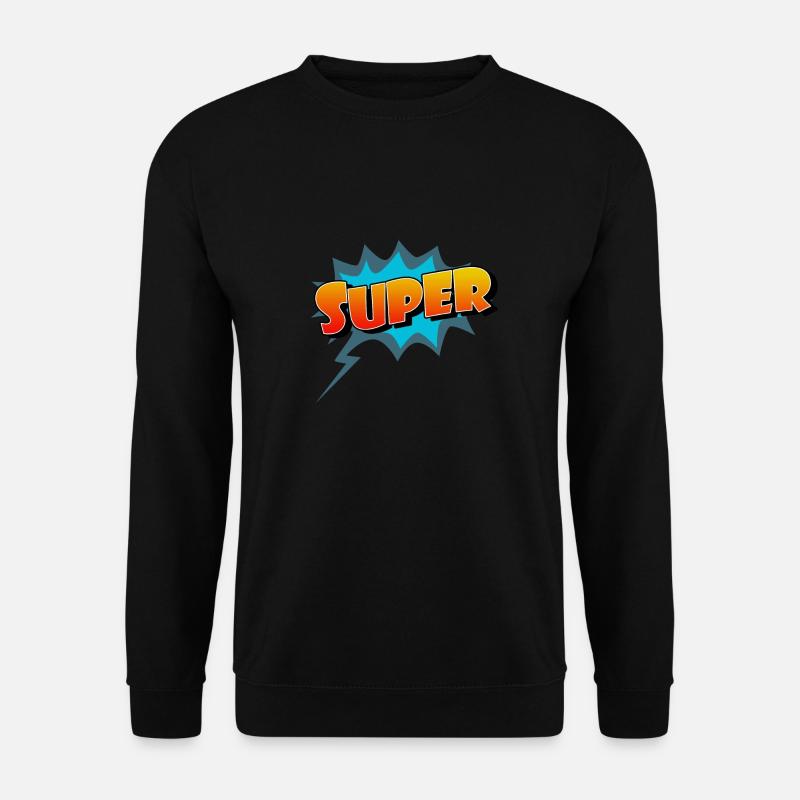 Super Comic Lettering Icon - Unisex Sweatshirt - black