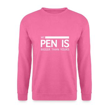 Texte graphique "Mon pénis" - Sweat-shirt Unisexe - rose - Devant