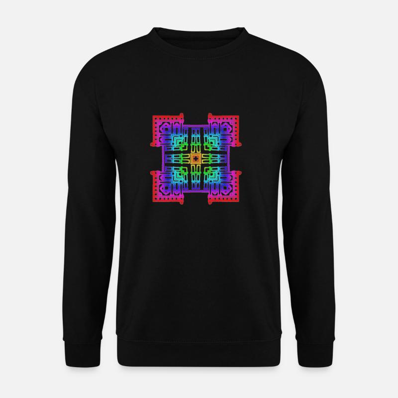 regenbogen geomertische figur - Unisex Pullover - Schwarz