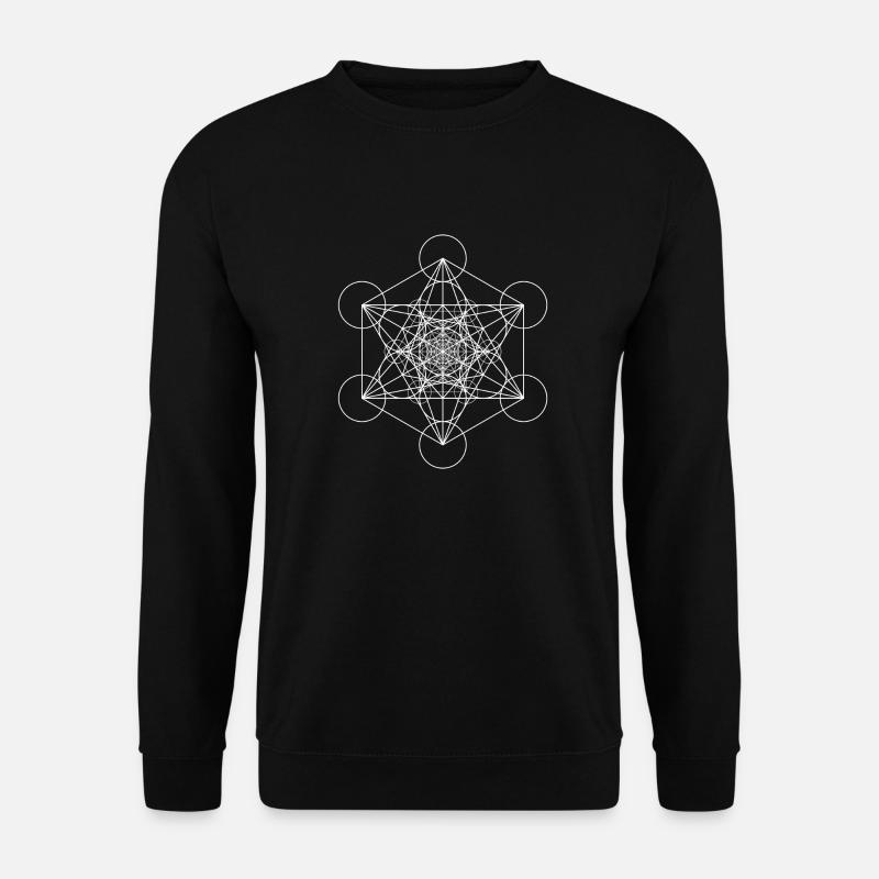 Metatrons Würfel - Unisex Pullover - Schwarz