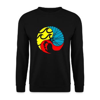 Triathlon - Unisex Sweatshirt - black - Front - Alina (178cm) & Michal (187cm)