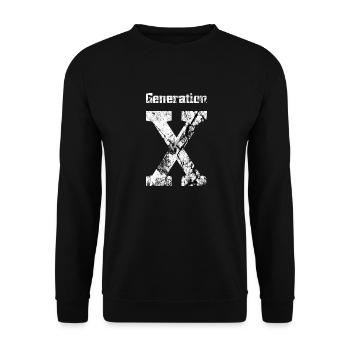 Generation X - Unisex Pullover - Schwarz - Vorne - Alina (178cm) & Michal (187cm)