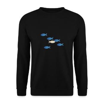 Be different! - Unisex Sweatshirt - black - Front - Alina (178cm) & Michal (187cm)