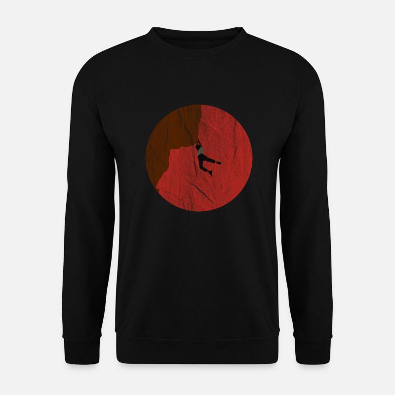 Beim Klettern am Felsen - Unisex Pullover - Schwarz