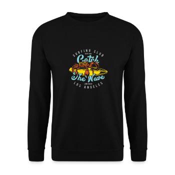 FANG DIE WELLE - Unisex Pullover - Schwarz - Vorne - Alina (178cm) & Michal (187cm)