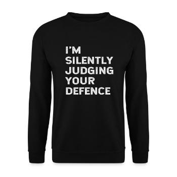 Funny Basket Coach Player juger silencieusement - Sweat-shirt Unisexe - noir - Devant - Alina (178cm) & Michal (187cm)