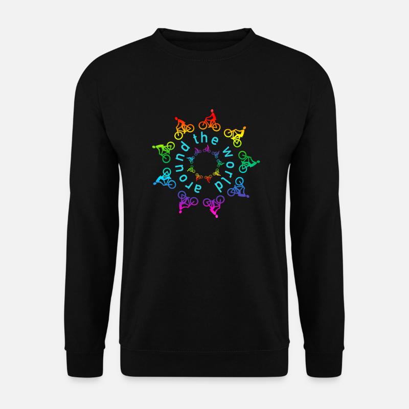 around the world rainbow - Unisex Pullover - Schwarz