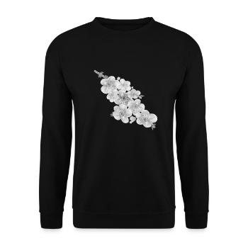 Cherry blossom - Unisex Sweatshirt - black - Front - Alina (178cm) & Michal (187cm)