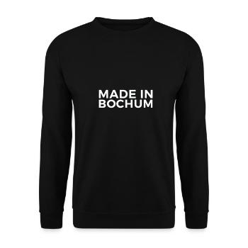 Made in Bochum NRW Ruhrpott Westphalie idée cadeau - Sweat-shirt Unisexe - noir - Devant - Alina (178cm) & Michal (187cm)