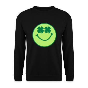 Smiley - Unisex Pullover - Schwarz - Vorne - Alina (178cm) & Michal (187cm)