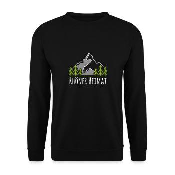 "RHÖNER HEIMAT" - Unisex Pullover - Schwarz - Vorne - Alina (178cm) & Michal (187cm)