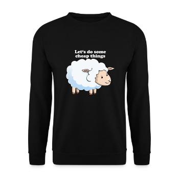 Mouton sait - Sweat-shirt Unisexe - noir - Devant - Alina (178cm) & Michal (187cm)