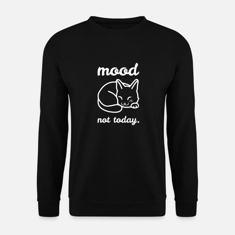 Katzen Silhouette Relax chillen Geschenk - Unisex Pullover - Schwarz