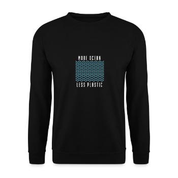 Protection de l'environnement en plastique durable - Sweat-shirt Unisexe - noir - Devant - Alina (178cm) & Michal (187cm)