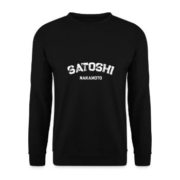 Satoshi Nakamoto - Unisex Sweatshirt - black - Front - Alina (178cm) & Michal (187cm)