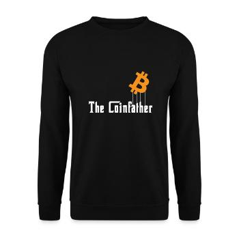 The Coinfather - Unisex Sweatshirt - black - Front - Alina (178cm) & Michal (187cm)