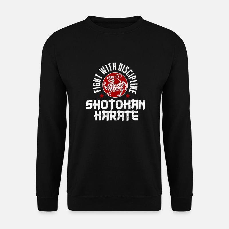"Fight With Discipline" Shotokan T-Shirt Design - Unisex Pullover - Schwarz