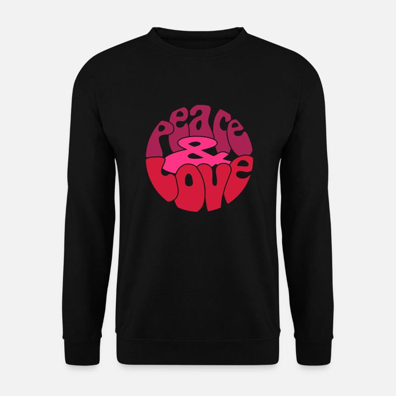 Peace Love_V5 - Unisex Pullover - Schwarz