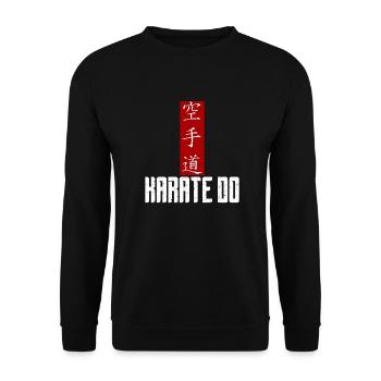 Conception de t-shirt Karate-Do avec kanji japonais - Sweat-shirt Unisexe - noir - Devant - Alina (178cm) & Michal (187cm)