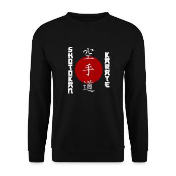 Conception de karaté Super Shotokan avec inscription en kanji - Sweat-shirt Unisexe - noir - Devant - Alina (178cm) & Michal (187cm)