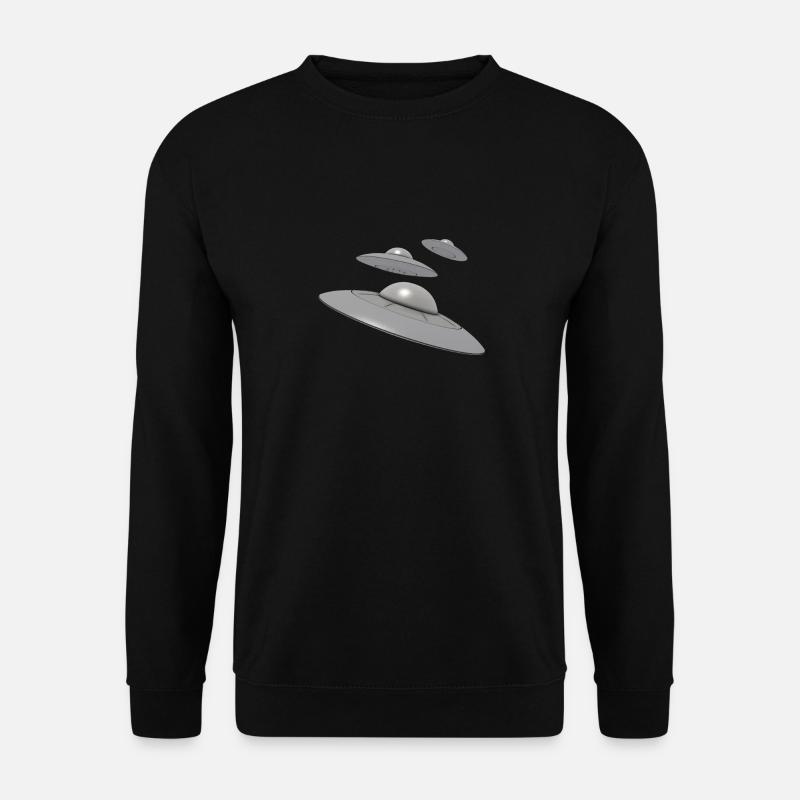 3 Ufo with aliens - Unisex Sweatshirt - black