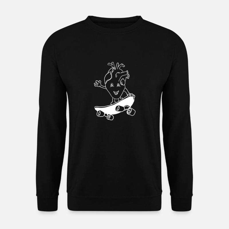 Skateboarde heart - Unisex Sweatshirt - black