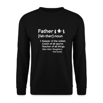 Papa peut tout faire! La description du papa! - Sweat-shirt Unisexe - noir - Devant - Alina (178cm) & Michal (187cm)