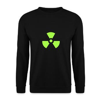 radioactive symbol green - Unisex Sweatshirt - black - Front - Alina (178cm) & Michal (187cm)