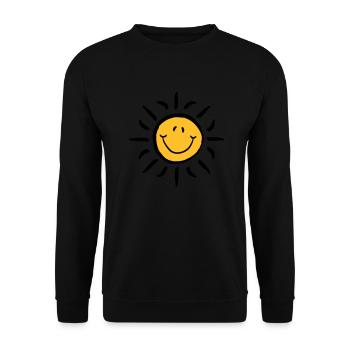 Beau soleil avec le visage souriant - Sweat-shirt Unisexe - noir - Devant - Alina (178cm) & Michal (187cm)