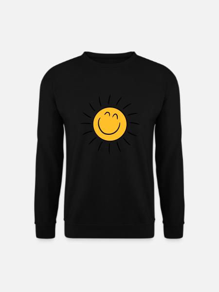 Soleil heureux souriant - Sweat-shirt Unisexe - noir