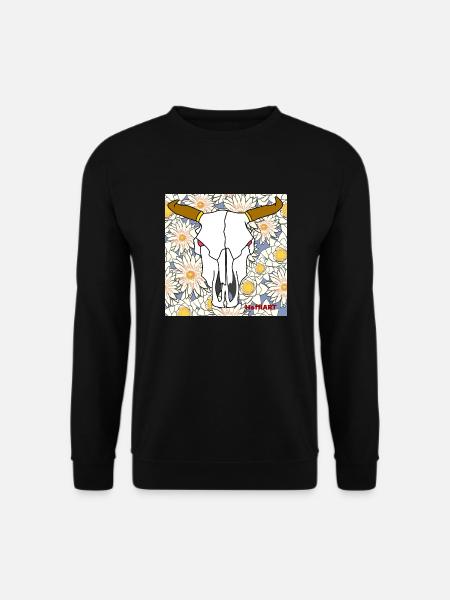 Flower Skull - Unisex Pullover - Schwarz