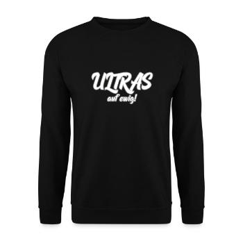 Ultras auf ewig - Unisex Pullover - Schwarz - Vorne - Alina (178cm) & Michal (187cm)