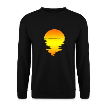 Coucher de soleil sur la mer - Sweat-shirt Unisexe - noir - Devant - Alina (178cm) & Michal (187cm)