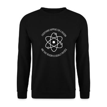 Physique physicien Atom Student Rengaine - Sweat-shirt Unisexe - noir - Devant - Alina (178cm) & Michal (187cm)