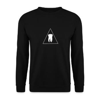 Triangle tooth - Unisex Sweatshirt - black - Front - Alina (178cm) & Michal (187cm)