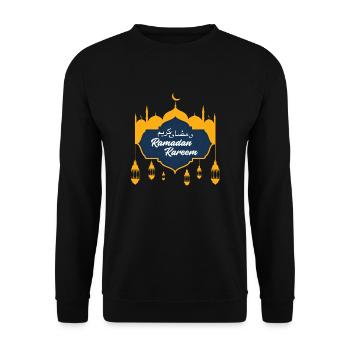 The fasting month of Ramadan - Unisex Sweatshirt - black - Front - Alina (178cm) & Michal (187cm)