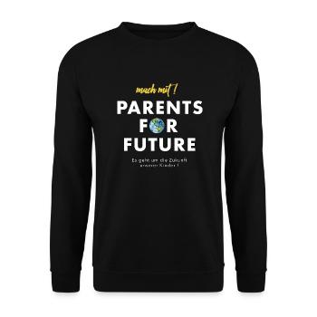 join in! Parents for Future - Unisex Sweatshirt - black - Front - Alina (178cm) & Michal (187cm)
